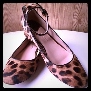 Cole Haan Ocelot Calf Hair Collection Ballet Flats
